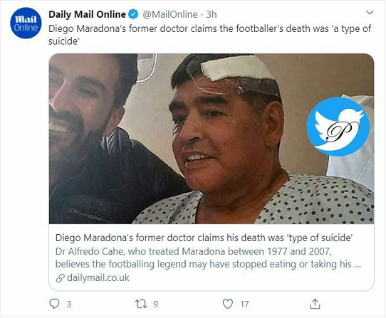 ادعای عجیب پزشک دیگو مارادونا : او خودکشی کرد