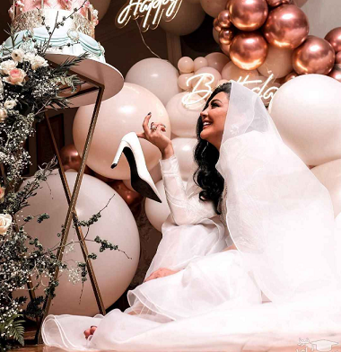 عروس شدن مریم معصومی در روز تولدش + عکس
