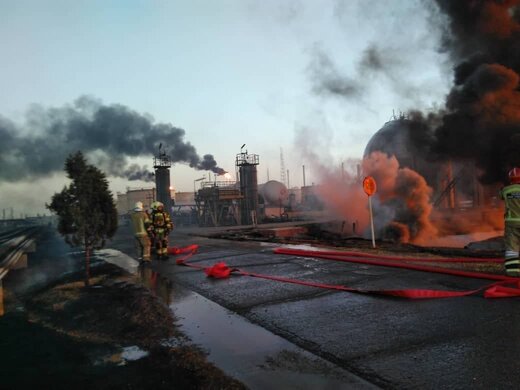 آتش پالایشگاه تهران 