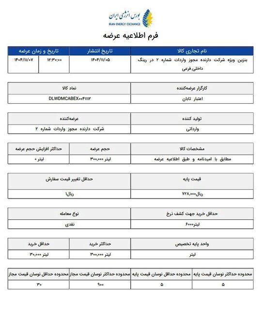 بنزین سوپر وارداتی گران‌تر شد