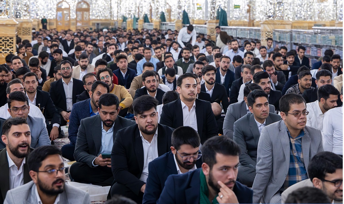 پیوند آسمانی ۱۵۰۰ زوج دانشجو در حرم مطهر رضوی