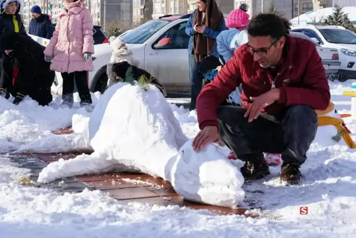 تصاویر جذاب از جشنواره آدم برفی اردبیل