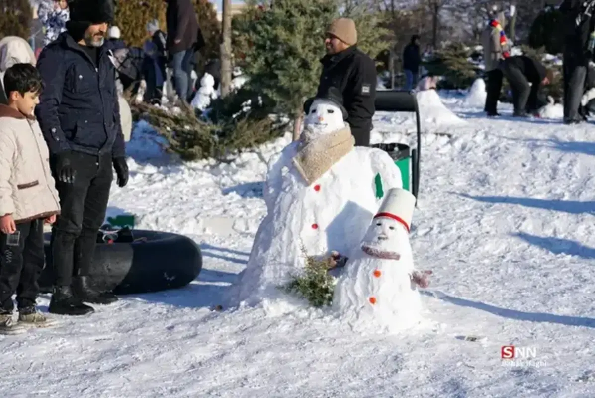 تصاویر جذاب از جشنواره آدم برفی اردبیل