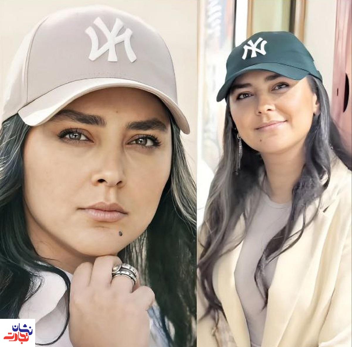 هدی زین العابدین با کلاه