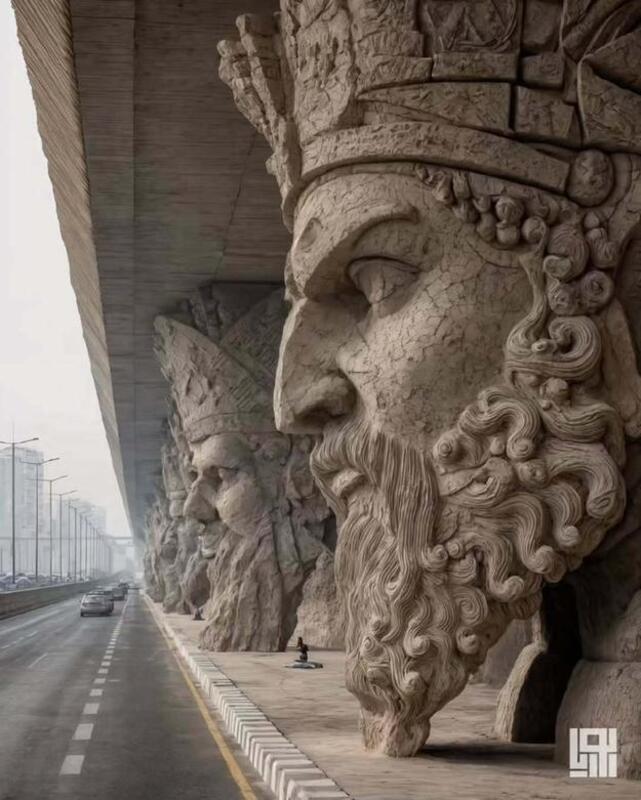 طراحی پل با ایده اساطیر باستانی ایران در شیراز