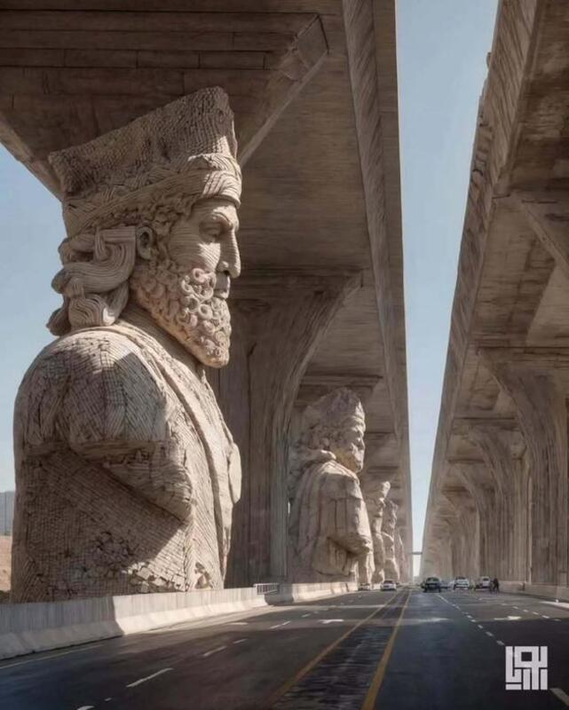 طراحی پل با ایده اساطیر باستانی ایران در شیراز
