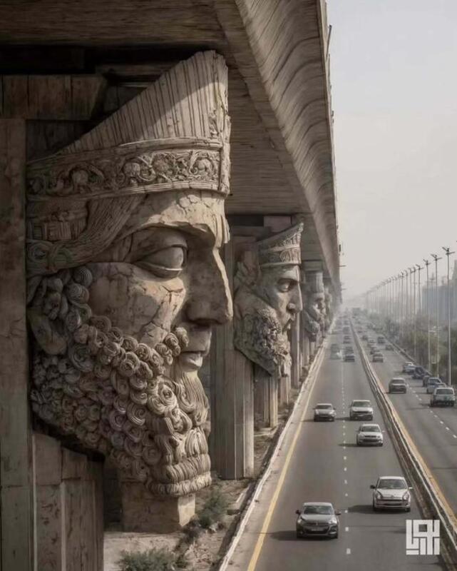 طراحی پل با ایده اساطیر باستانی ایران در شیراز