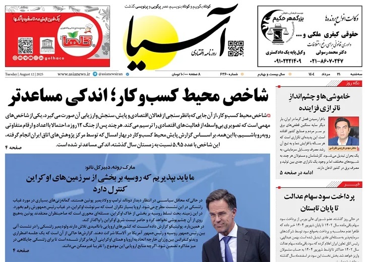 صفحه نخست روزنامه‌ های بیست و یکم مرداد