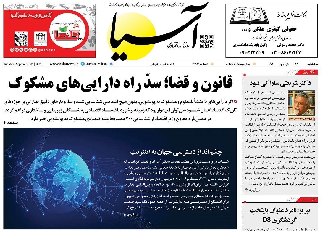 صفحه نخست روزنامه‌ های هجدهم شهریور