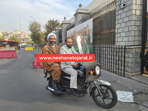 تردد نماینده روحانی مجلس با موتورسیکلت